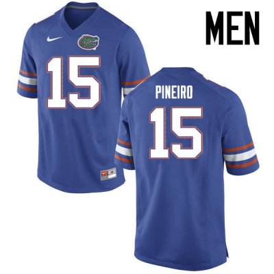 Men's Florida Gators #15 Eddy Pineiro NCAA Nike Blue Authentic Stitched College Football Jersey BXZ4362OL